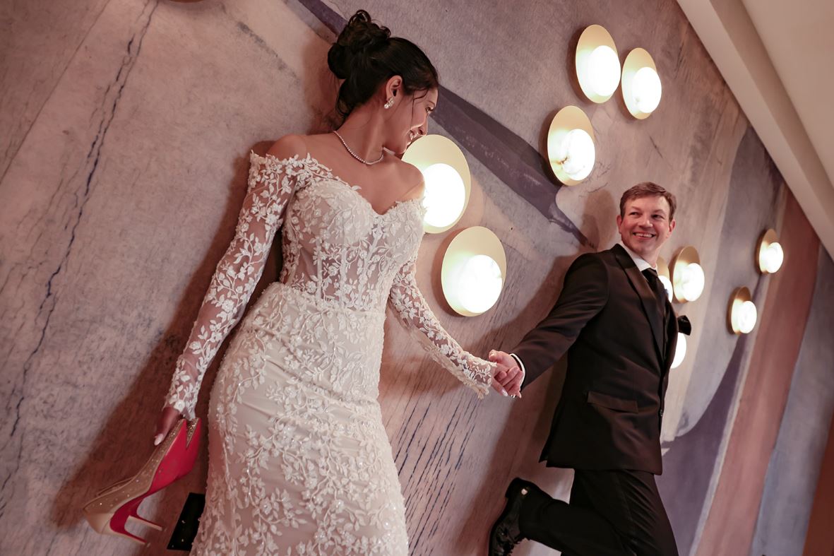 Wedding photographer capturing a ceremony